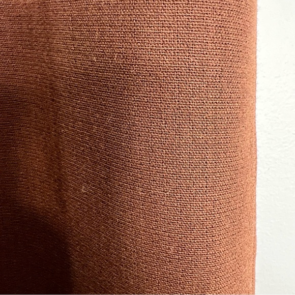 Vintage 90s minimalist warm brown Canadian made long straight maxi skirt EU 38 - Picture 9 of 13